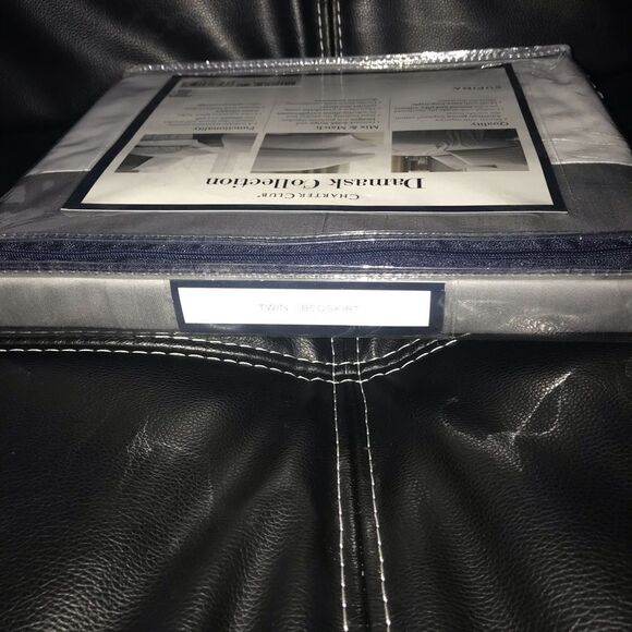 Charter Club Damask Twin Bedskirt - Picture 4 of 10